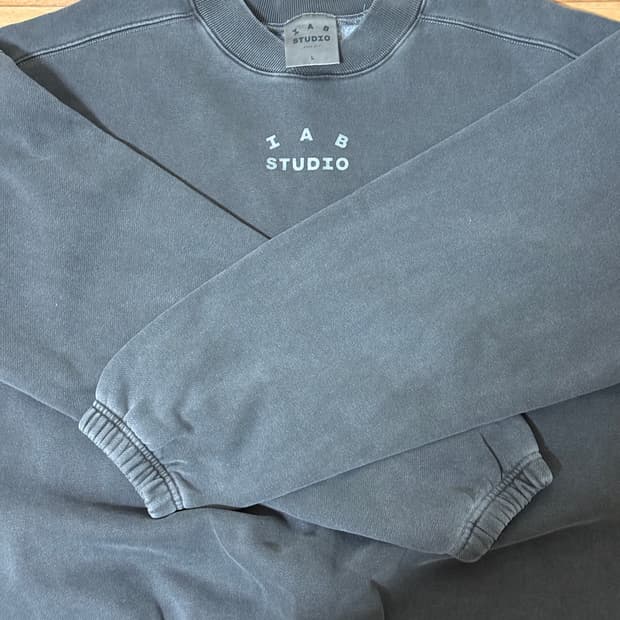 IAB STUDIO 아이앱 스튜디오 피그먼트 크루넥 L