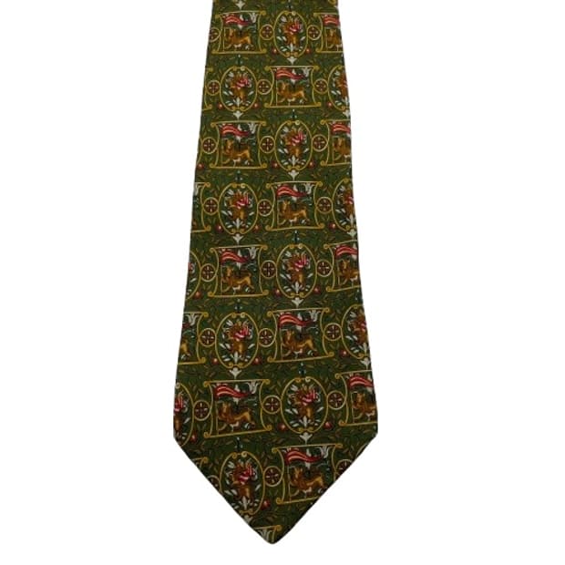 832) (Ferragamo) 살바토레페레가모 패턴 넥타이(미세데미지)