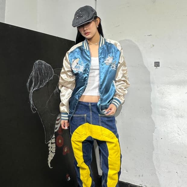 Jpn 일본빈티지 오리엔탈 네입 민트 용 스카잔 자켓