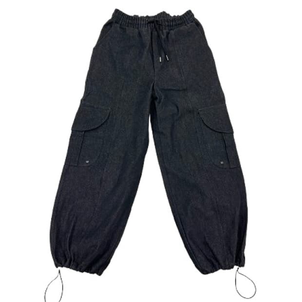 흑청 포켓 밴딩 팬츠