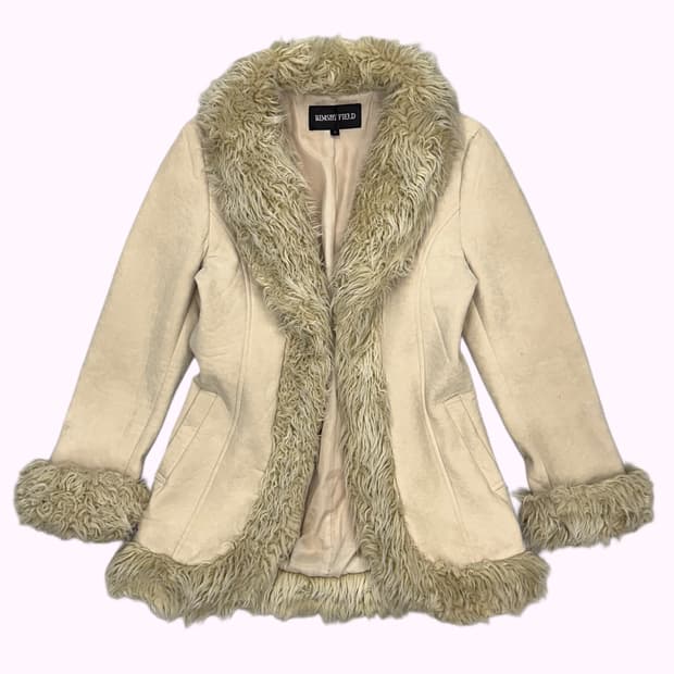 beige fur shearling jacket