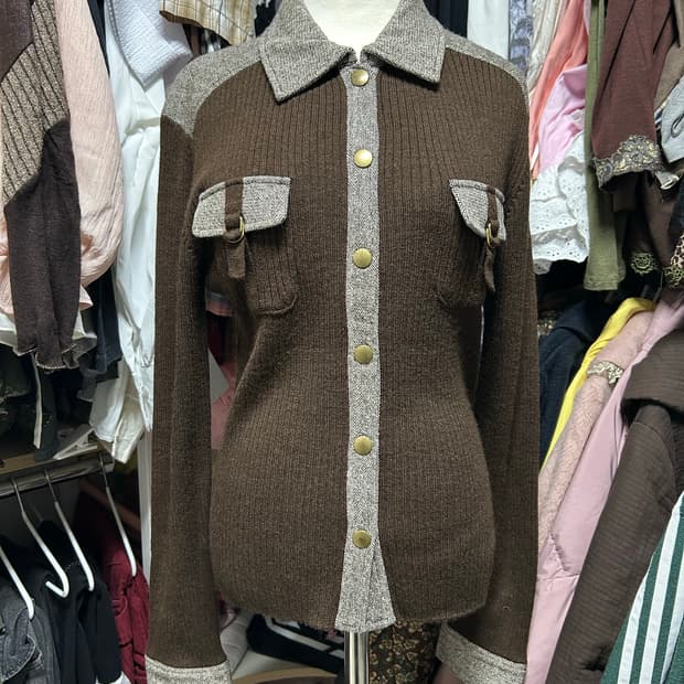 Y2K 포켓 니트셔츠 