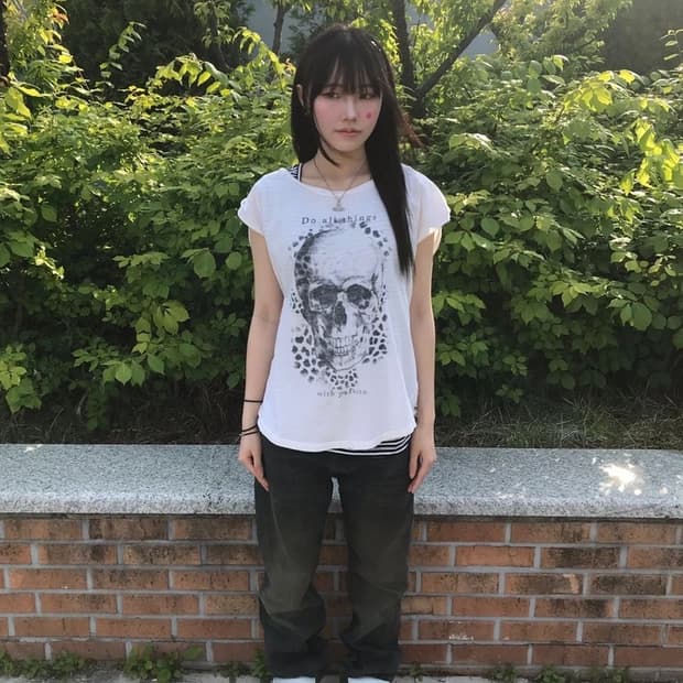 MNG Jeans Skull Graphic Sleeveless