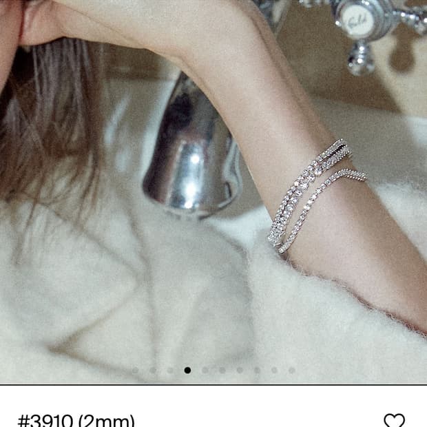 넘버링 #3910 테니스 팔찌 2mm