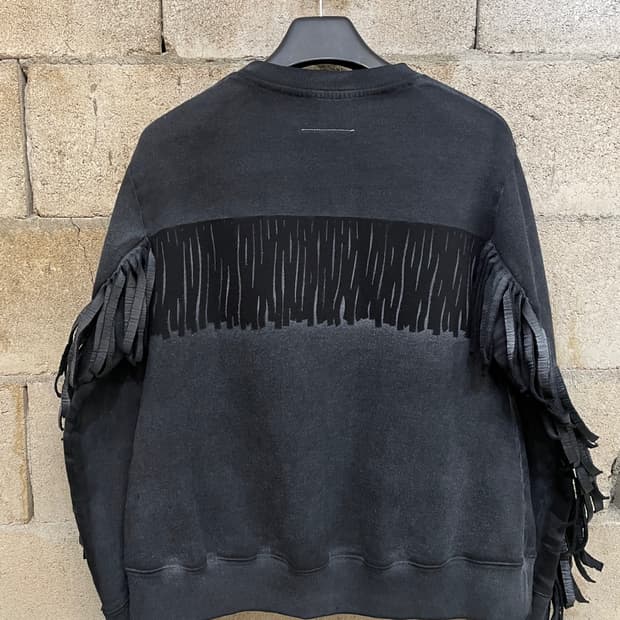 MM6 메종 마르지엘라 프린지 맨투맨