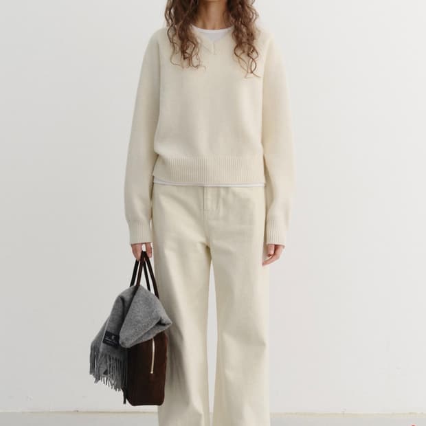 dunst 던스트 브러쉬드 스트레이트 진 (크림)