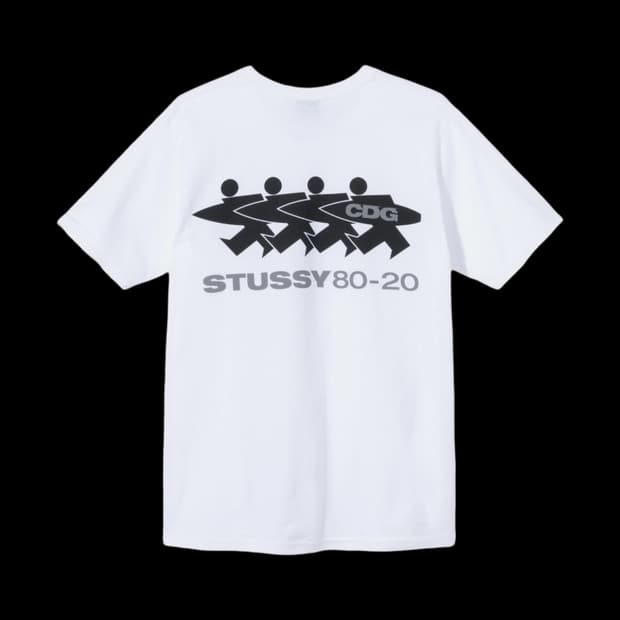 스투시x꼼데가르송 서프맨 반팔티