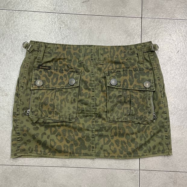 히스테릭 글래머 레오파드 갸루 미니 스커트