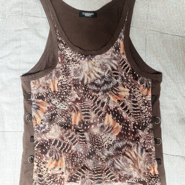 Tornado mart feather tank top