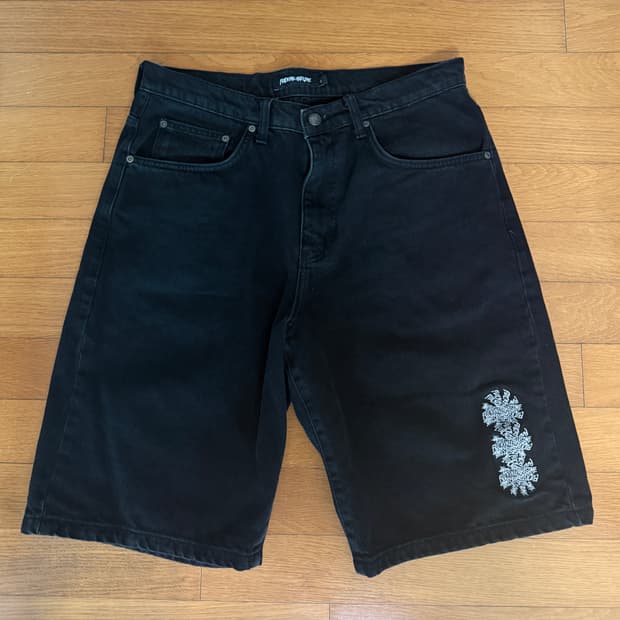 퍼킹어썸 스파이럴 데님 쇼츠 32