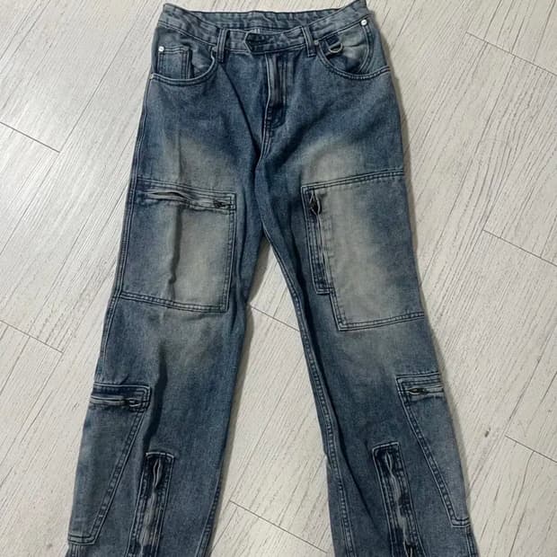 더바이닐하우스 플라이드 데님 팬츠 블루