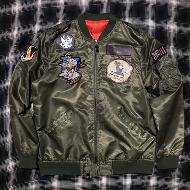 90-00s 재팬 복각 항공자켓 flying type l-2b xxl
