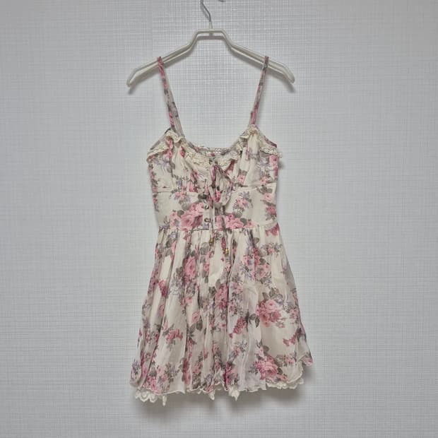 리즈리사 샘플 초고전템 플로럴 히메갸루 원피스 아이보리