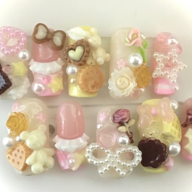 수제 네일  ♡̷꒰｡•ỏ•｡꒱۶