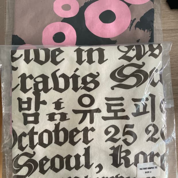 Travis Scott(트래비스 스캇) 한국 한정 MD 머천 티셔츠 L