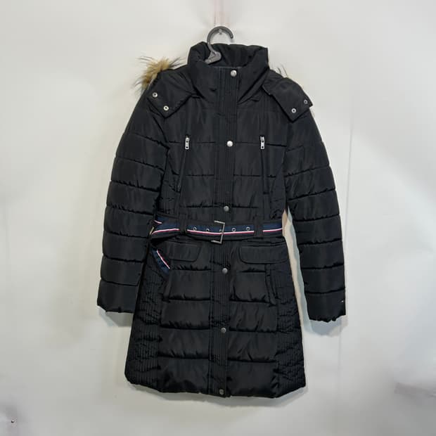 타미힐피거 여성 벨티드 롱패딩 S