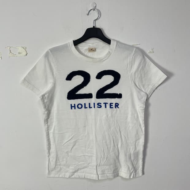 홀리스터 22 그래픽 반팔 티셔츠 화이트