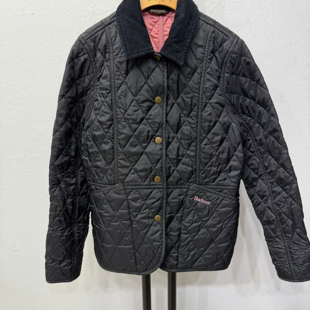 정품) BARBOUR 바버 주니어 키즈 퀼팅 자켓 블랙 10-11Y