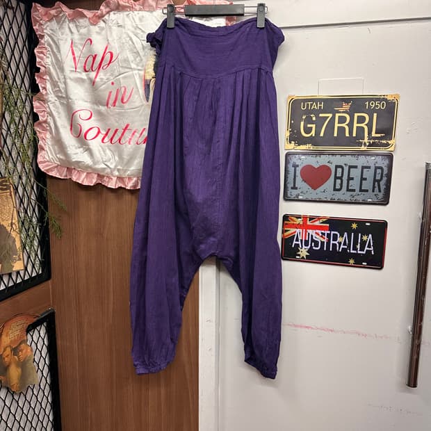 Linen Loose Fit Big Harem Pants
