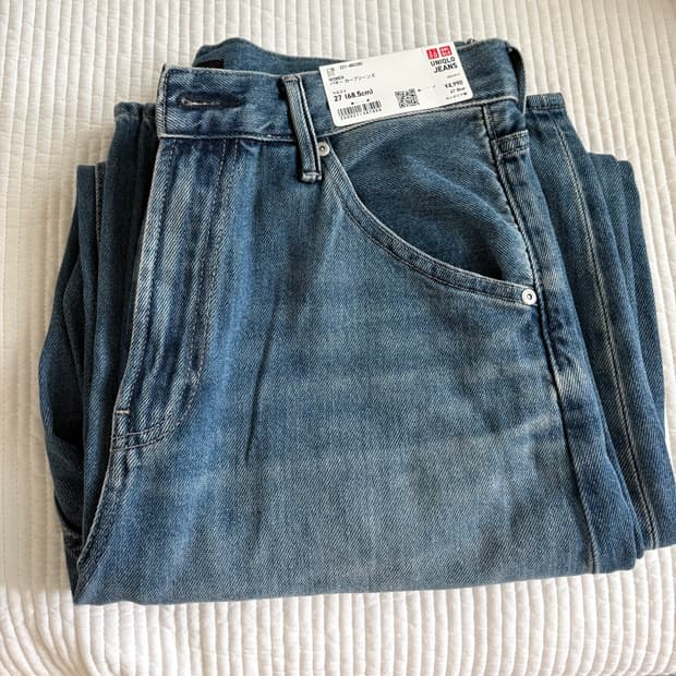 유니클로 배기커브진 67블루 - 27사이즈