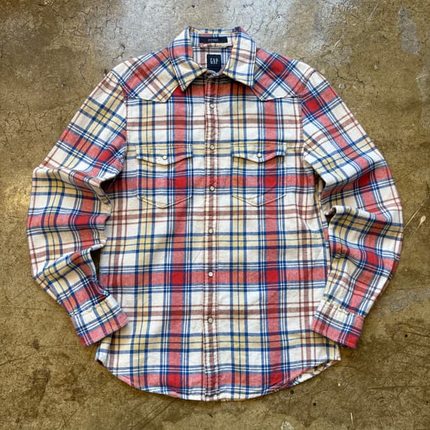 00s 올드 갭 GAP 웨스턴 체크 셔츠