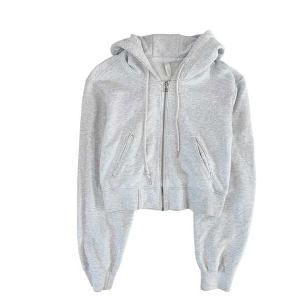 기준 크롭 후드집업 m