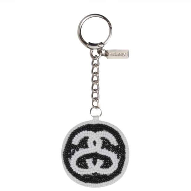 스투시 SS 링크 비디드 볼 키체인 블랙