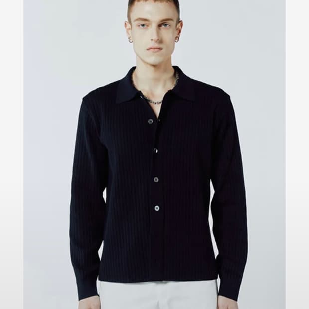 L) 세비지 칼라 니트 가디건