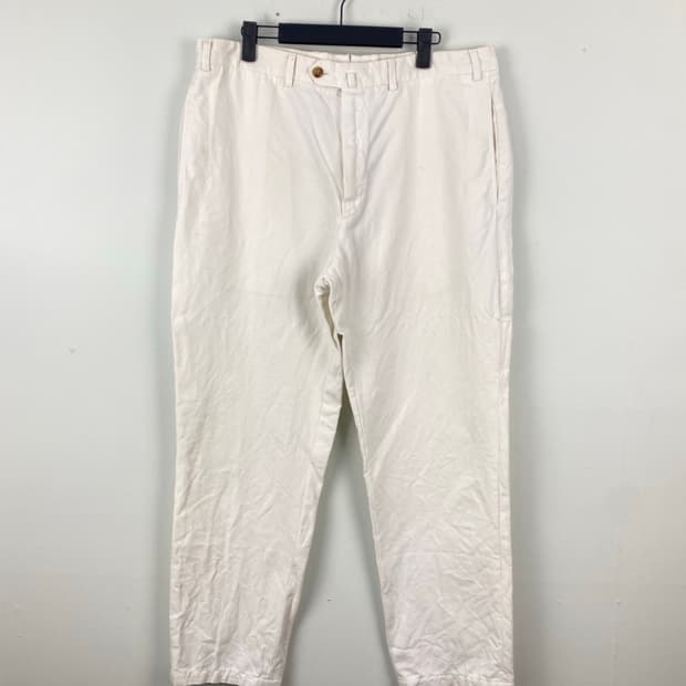 로로피아나 Loro piana 화이트 코튼 마 팬츠 52