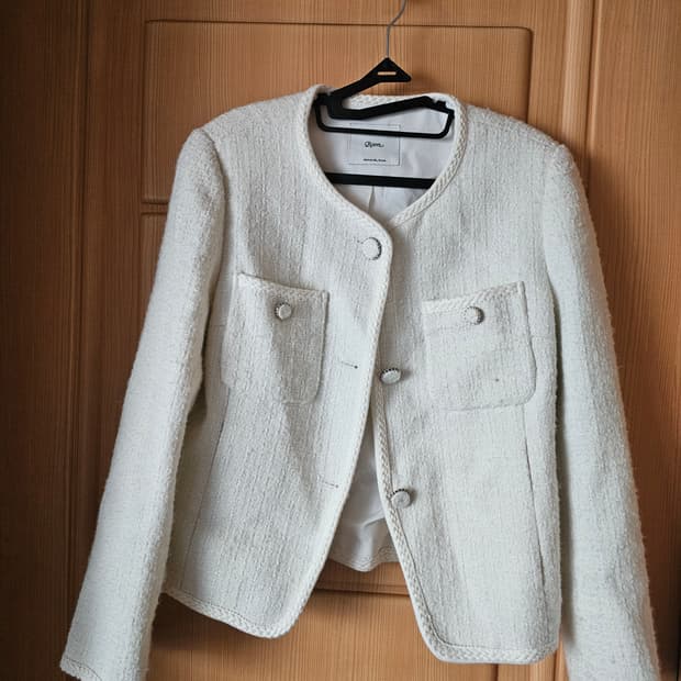 로엠 아이보리 트위드 자켓