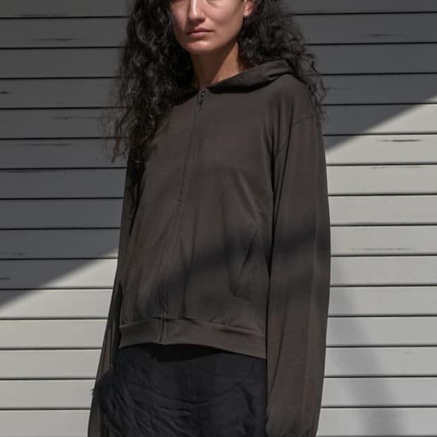 (2) mudule lounge hoodie zipup olive