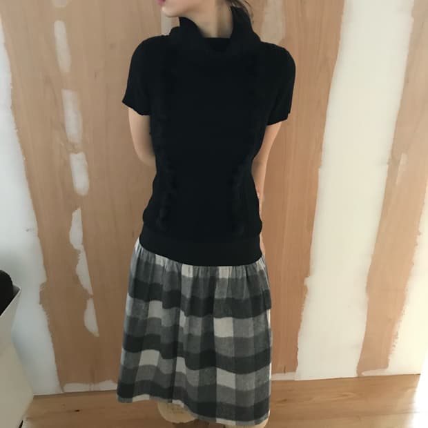 vintage check skirt (free)
