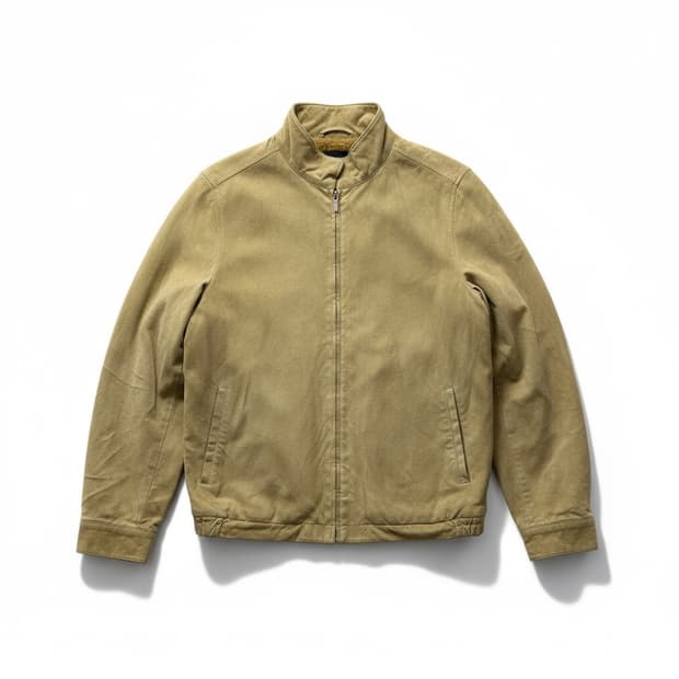 프리미엄 시스템(system) 카키색 스웨이드 여성 짚업 자켓