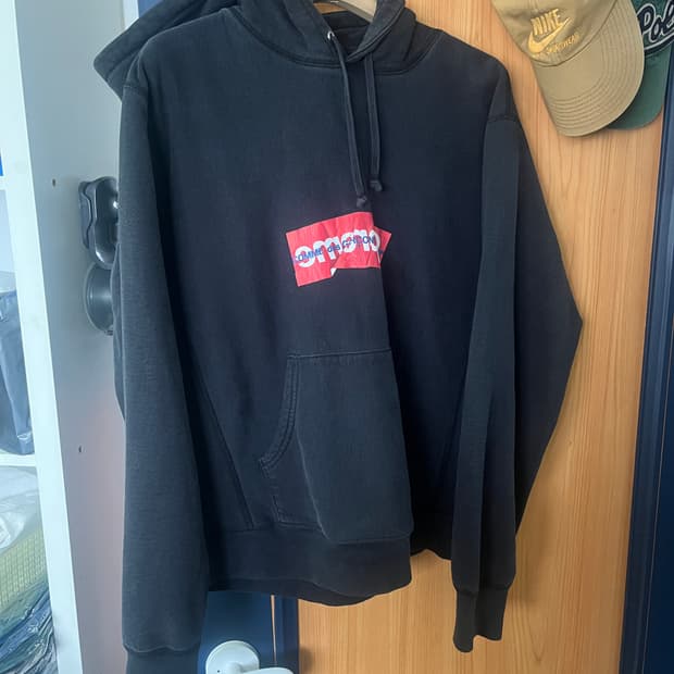 슈프림 꼼데가르송 후드 정품 XL