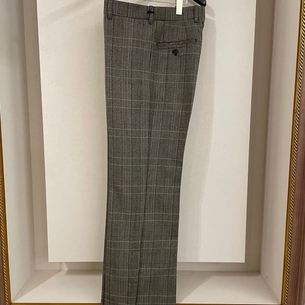 우영미 21SS 브라운 체크 셋업 팬츠