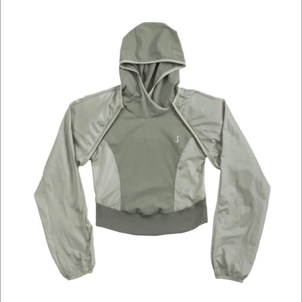 오호스 투웨이 후디 볼레로 카키