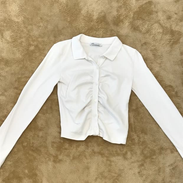 자라 셔링 가디건 