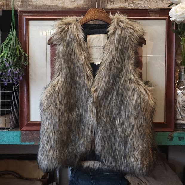 폴로 데님앤서플라이 여성용 퍼 베스트 M