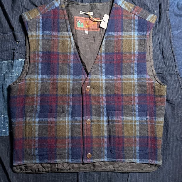 80-90‘s 라이프 어드벤쳐 울 블랜드 헌팅 베스트 L