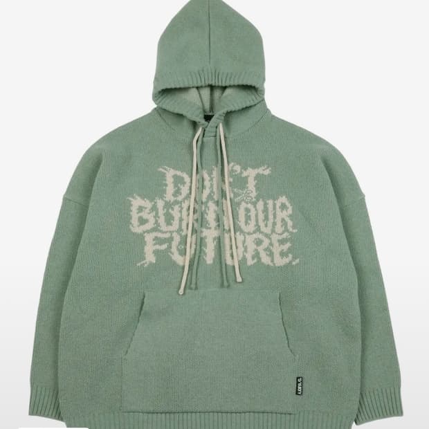 아조바이아조 니트 후드 민트 DBOF Wool Knit Hoodie