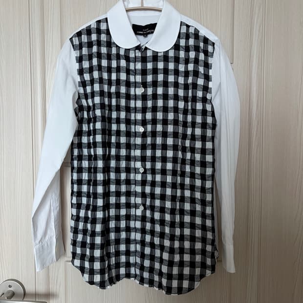 commedesgarcons round check shirt