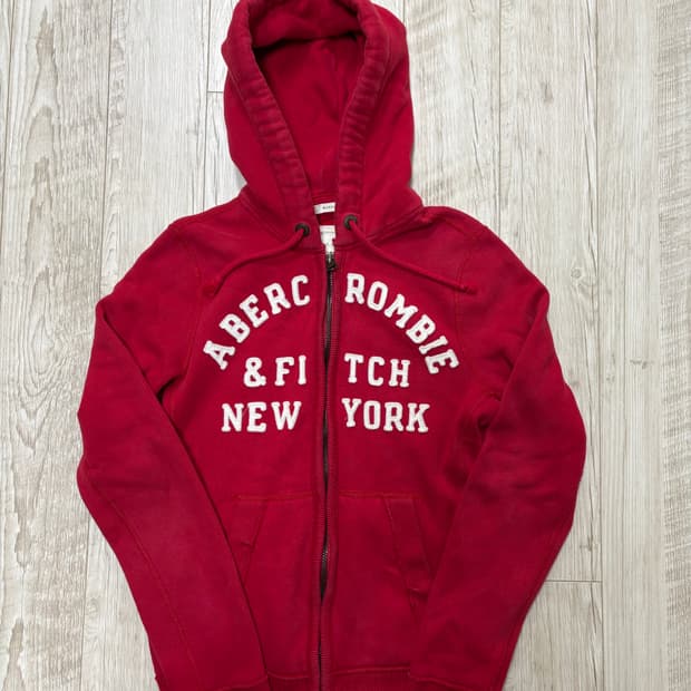 아베크롬비 후드집업 레드 s