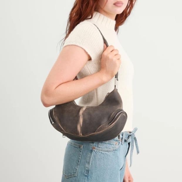 오소이 카고 호보백 빈티지브라운