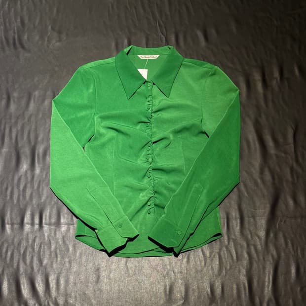 더 오픈 프로덕트 그린 블라우스