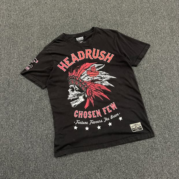 L) HEADRUSH 빈티지 프린팅 반팔티셔츠 