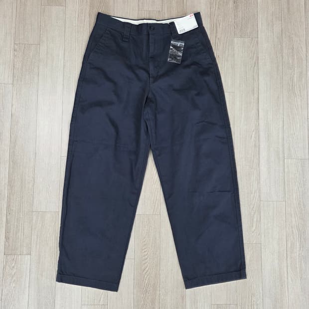 (새상품)유니클로U 와이드 치노 팬츠 07그레이 82 허리 32