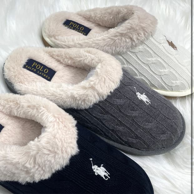 폴로 퍼슬리퍼 어그슬리퍼 폴로신발 폴로슬리퍼