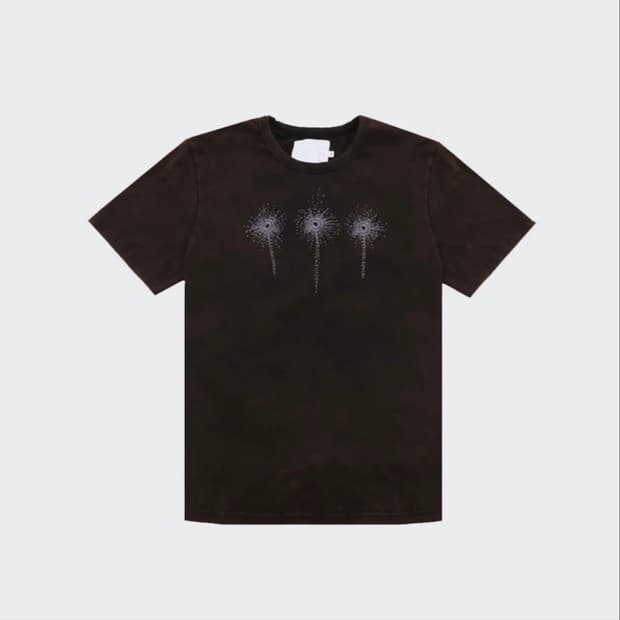 음양 Wild Flowers Embroidery T-shirt