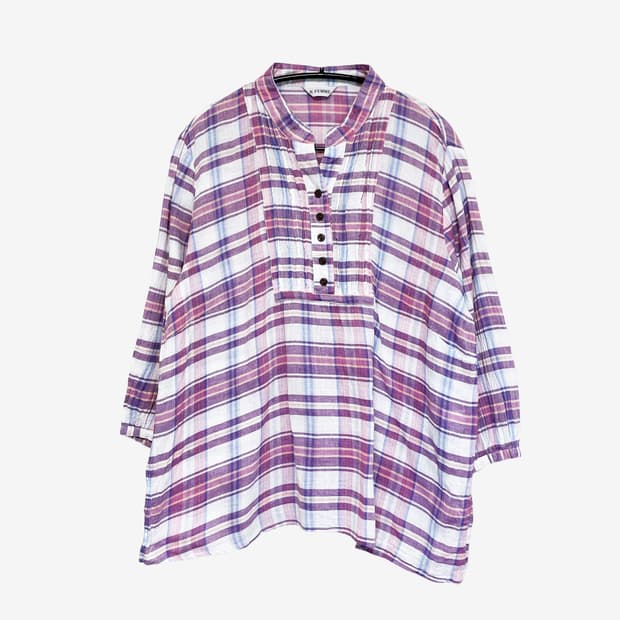 Cotton Check Shirt - Pink