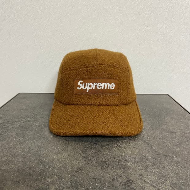 (OS) 슈프림 박스로고 캠프캡 모자 브라운